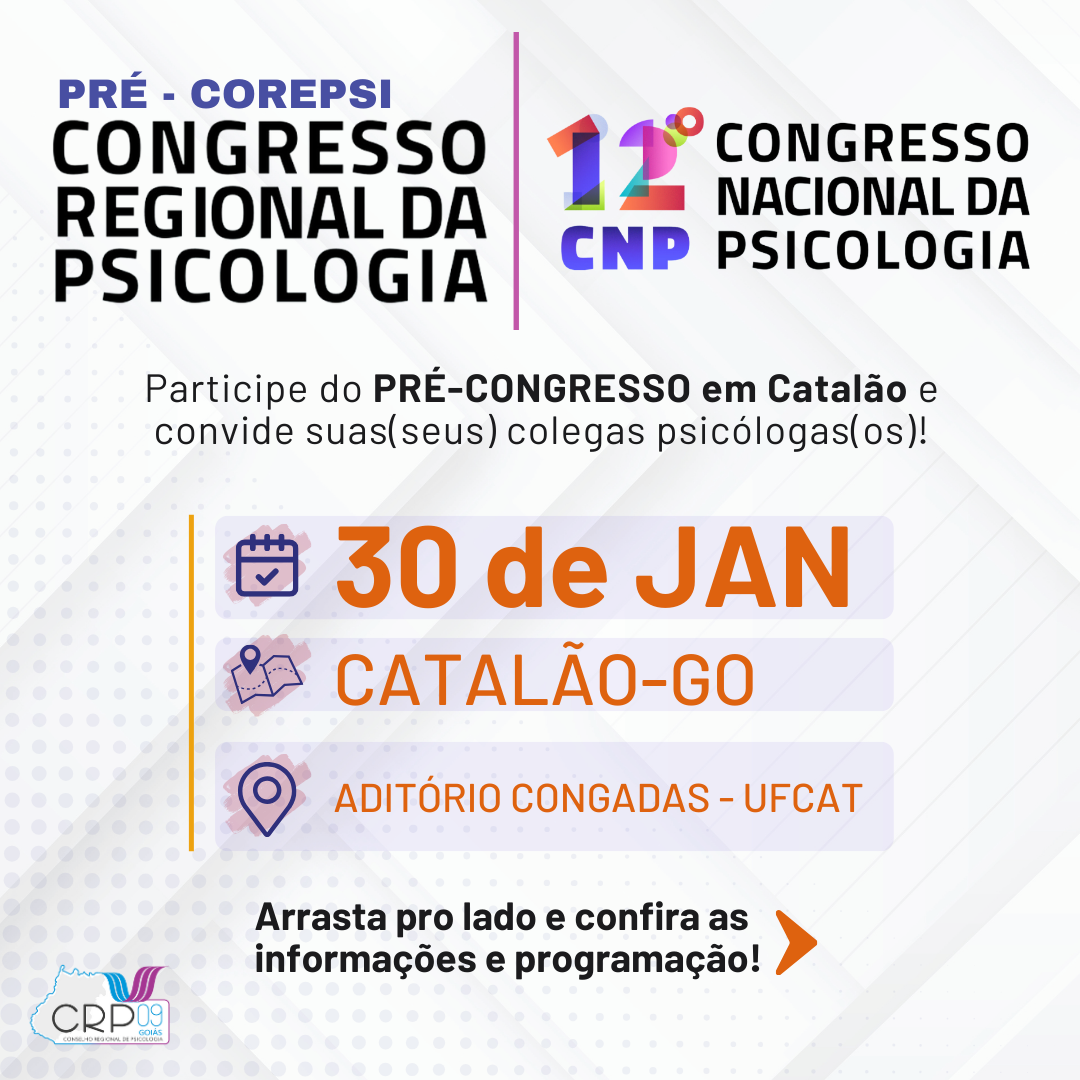 PRÉ-COREPSI em Catalão-GO, dia 30 de Janeiro de 2025