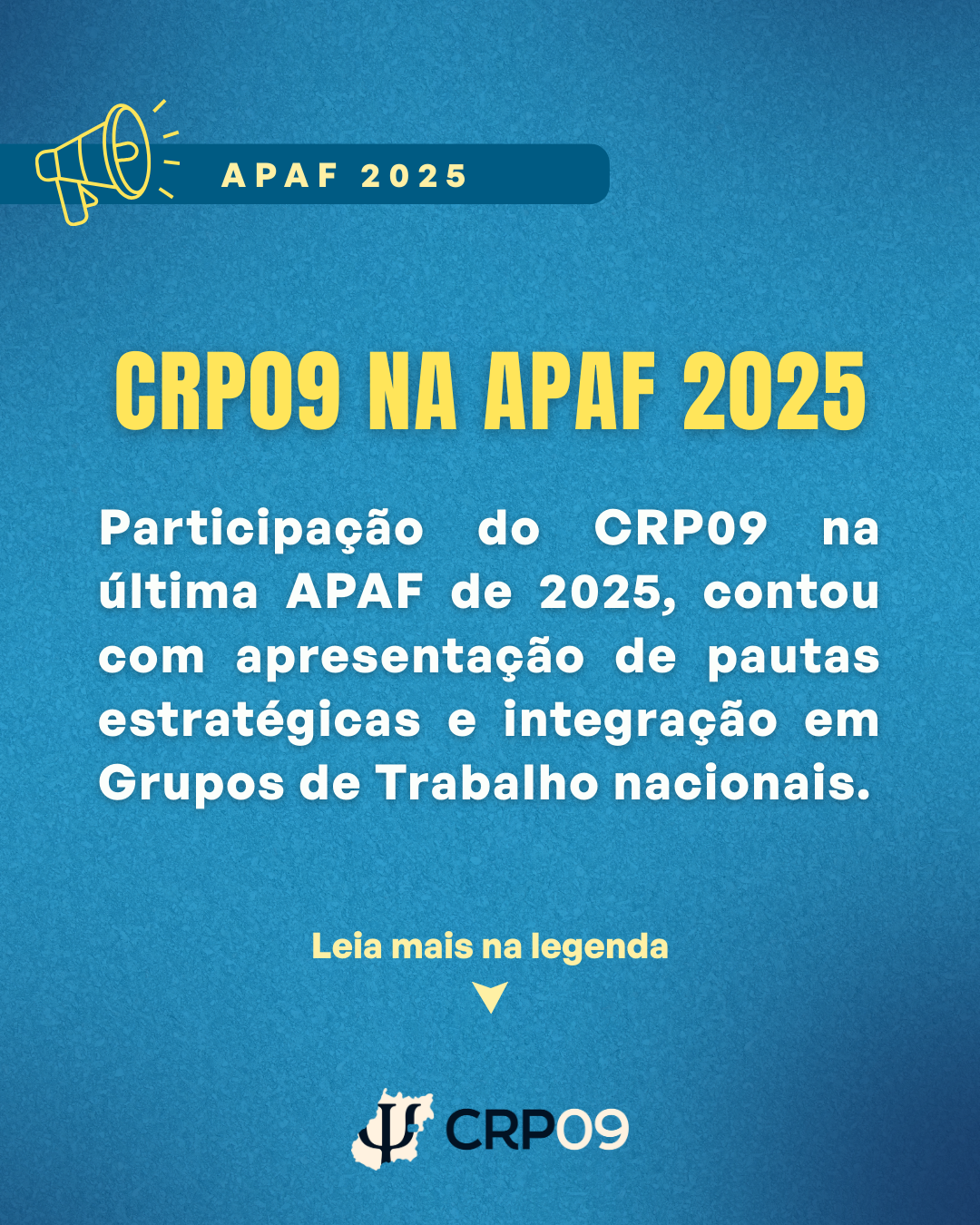 CRP09 participa da última APAF de 2025 e apresenta pautas estratégicas para a Psicologia no Brasil