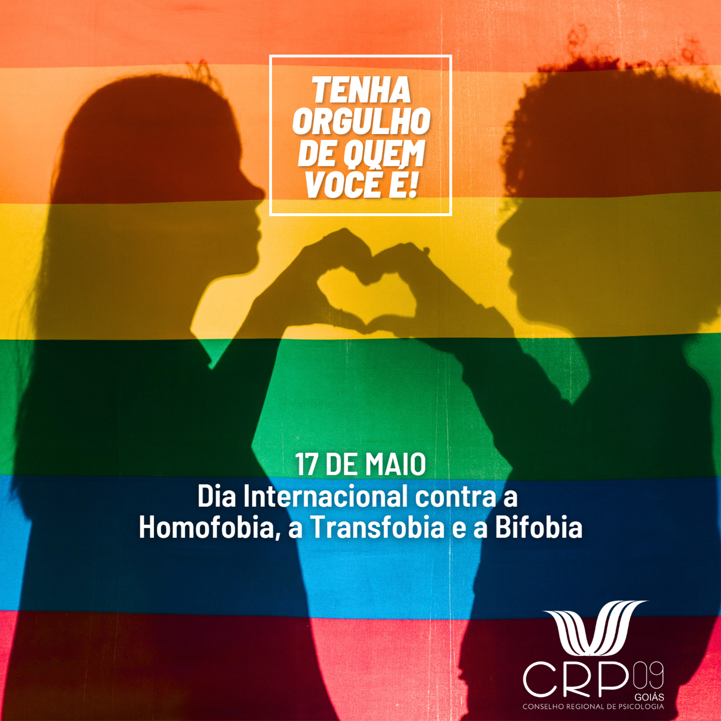 17 de maio Dia Internacional de Combate a LGBTQFobia Post para Instagram Quadrado