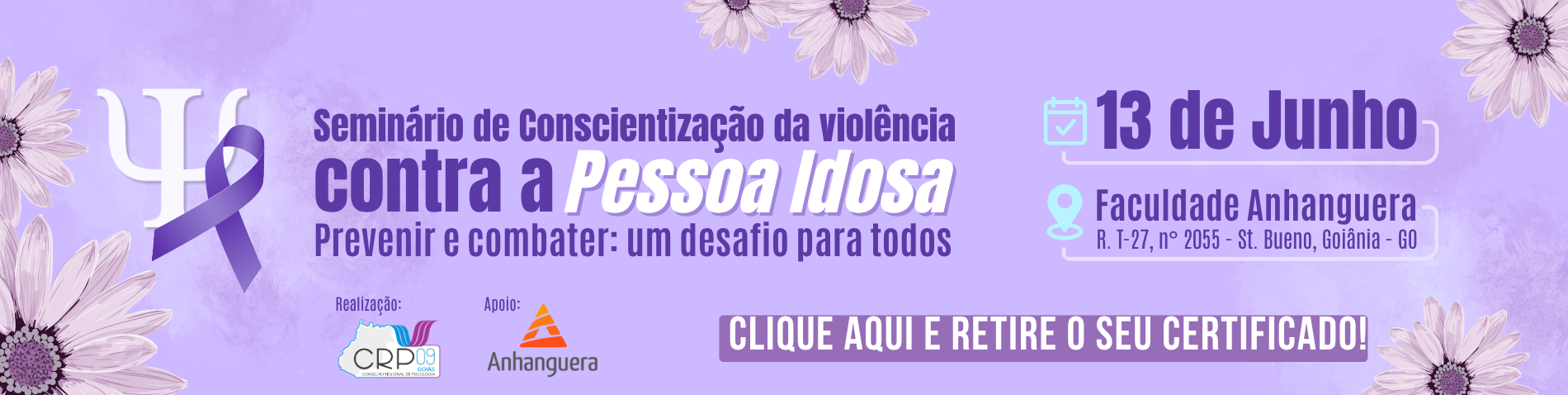 SEMINÁRIO DE CONSCIENTIZAÇÃO DA VIOLÊNCIA CONTRA A PESSOA IDOSA certificado