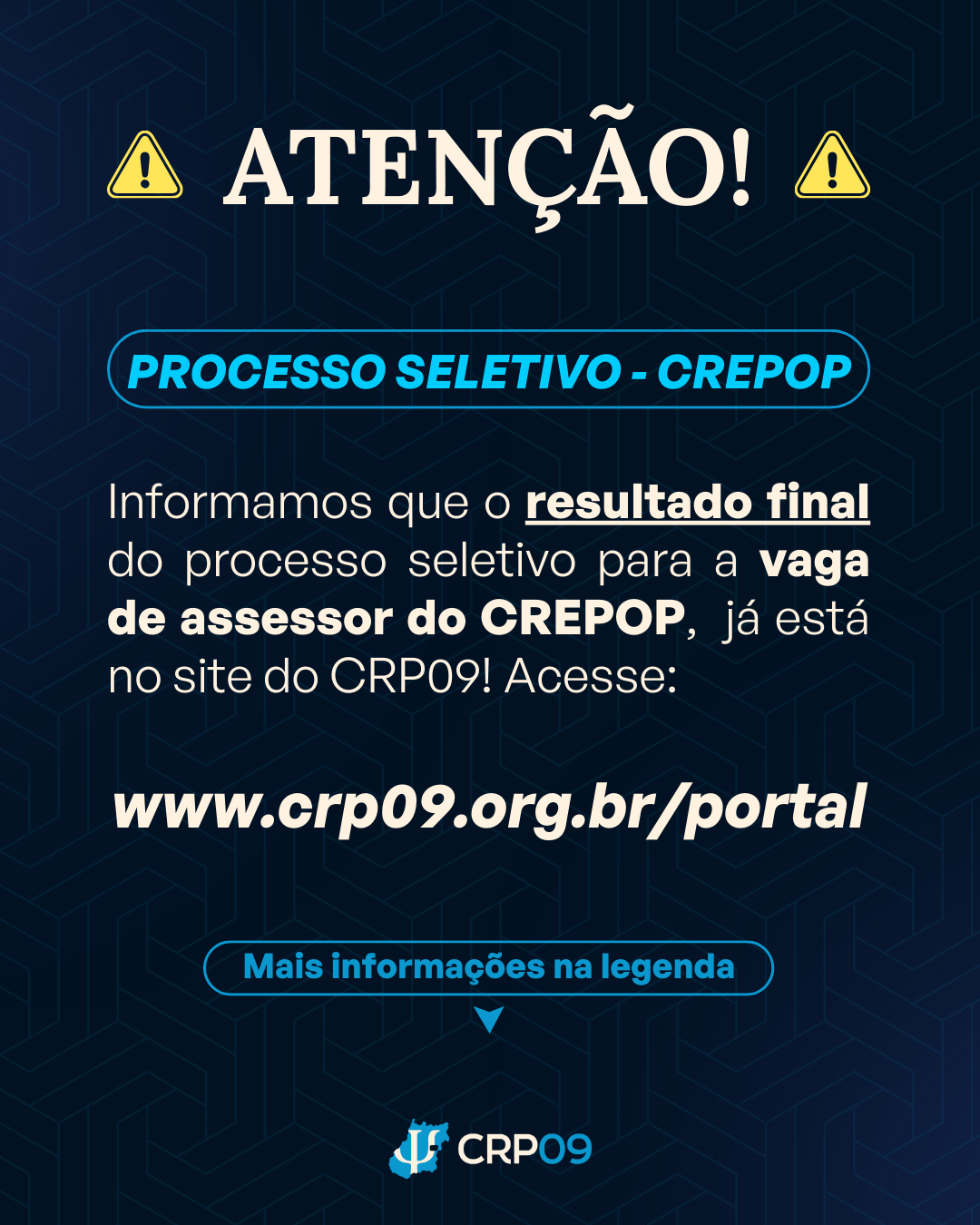 CRP09 finaliza processo seletivo para Assessoria Técnica de Pesquisa do CREPOP