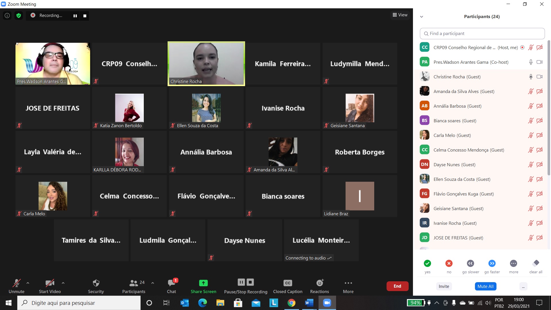 reunião aberta crp responde